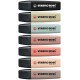 STABILO BOSS NatureColors marcador 6 pieza(s) Punta de cincel Negro, Bronce, Verde, Gris, Verde claro