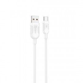 Cable qcharx athens usb a tipo c 3a - 1 m - pvc blanco