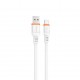 Cable qcharx rome usb a tipo c 3a - 1 m - pvc plano blanco