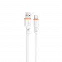 Cable qcharx rome usb a tipo c 3a - 1 m - pvc plano blanco