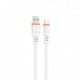 Cable qcharx rome usb a tipo c 3a - 1 m - pvc plano blanco