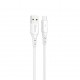 Cable qcharx lisbon usb a lightning 3a - 1 m - pvc blanco