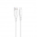 Cable qcharx lisbon usb a lightning 3a - 1 m - pvc blanco