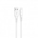 Cable qcharx lisbon usb a lightning 3a - 1 m - pvc blanco