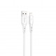 Cable qcharx lisbon usb a tipo c 3a - 1 m - pvc blanco