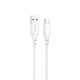 Cable qcharx lisbon usb a micro 24a - 1 m - pvc blanco