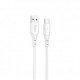 Cable qcharx lisbon usb a micro 24a - 1 m - pvc blanco