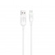 Cable qcharx athens usb a micro 3a - 1 m - pvc blanco