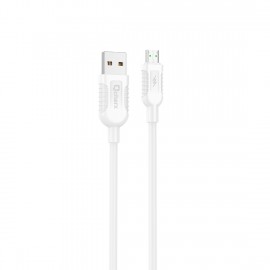 Cable qcharx athens usb a micro 3a - 1 m - pvc blanco