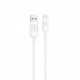 Cable qcharx athens usb a micro 3a - 1 m - pvc blanco