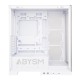 ABYSM Danube Sava H500 White Escritorio Transparente, Blanco