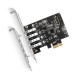 Axagon PCEU-43RS. Tarjeta PCIe x1 a 4 USB 3.0