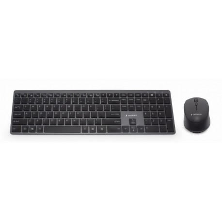 Gembird KBS-ECLIPSE-M500-ES teclado Ratón incluido USB + Bluetooth QWERTY Inglés Negro