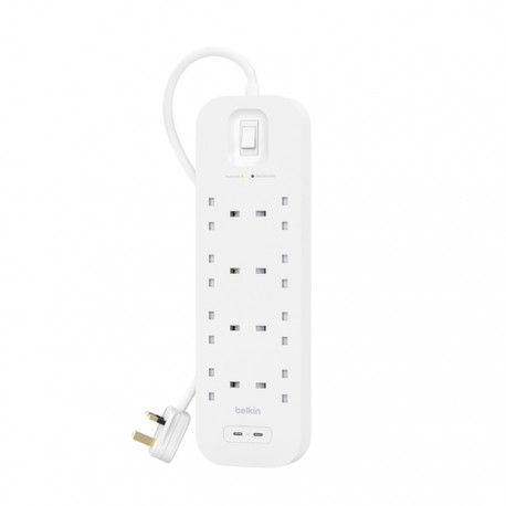 Belkin Connect Blanco 8 salidas AC 2 m