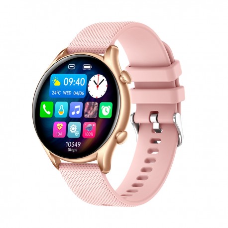 Reloj smartwatch my phone watch el gold pink 1.32pulgadas