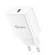 Cargador qcharx chronos 3a 20w  puerto tipo c blanco