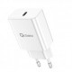 Cargador qcharx chronos 3a 20w  puerto tipo c blanco