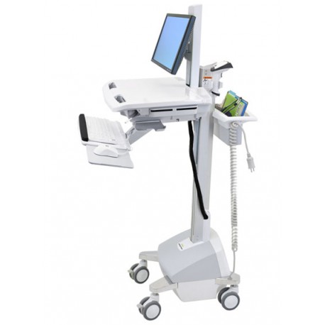 Ergotron StyleView EMR Cart with LCD Pivot, LiFe Powered, EU Aluminio, Gris, Blanco Panel plano Carro multimedia