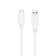 Nanocable Cable USB 3.1, Gen2 10 Gbps 3A, tipo USB-C/M-A/M, Blanco, 1 m