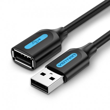 Vention Cable Alargador USB 2.0 CBIBH/ USB Macho - USB Hembra/ 2m/ Negro