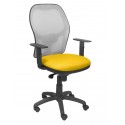 Silla Jorquera malla gris asiento bali amarillo