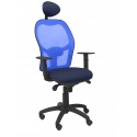 Silla Jorquera malla azul asiento bali azul marino con cabecero fijo