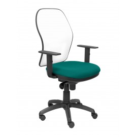 Silla Jorquera malla blanca asiento bali verde claro