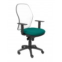 Silla Jorquera malla blanca asiento bali verde claro