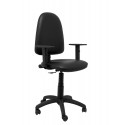 Silla Ayna similpiel negro con brazos regulables