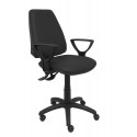 Silla Elche asincro similpiel negro con brazos fijos