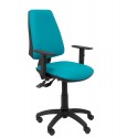 Silla Elche sincro similpiel verde con brazo regulable