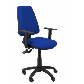 Silla Elche sincro similpiel azul con brazo regulable