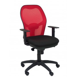 Silla Jorquera malla roja asiento bali negro