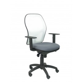 Silla Jorquera malla blanca asiento bali gris oscuro