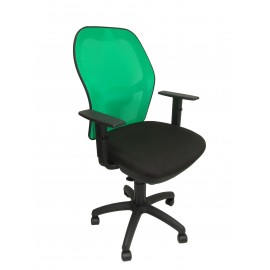 Silla Jorquera malla verde asiento bali negro