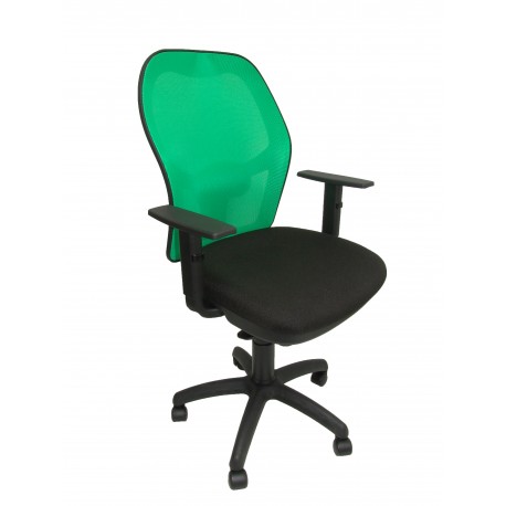 Silla Jorquera malla verde asiento bali negro