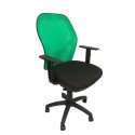 Silla Jorquera malla verde asiento bali negro