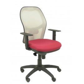 Silla Jorquera malla gris asiento bali granate