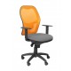 Silla Jorquera malla naranja asiento bali gris claro