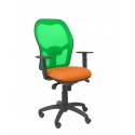 Silla Jorquera malla verde asiento bali naranja