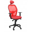 Silla Jorquera malla roja asiento bali rojo con cabecero fijo