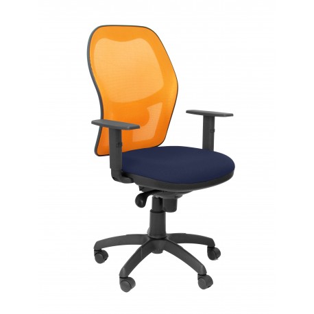 Silla Jorquera malla naranja asiento bali azul marino