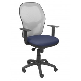 Silla Jorquera malla gris asiento bali azul marino