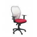 Silla Jorquera malla blanca asiento bali granate