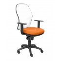 Silla Jorquera malla blanca asiento bali naranja