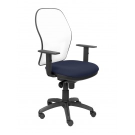 Silla Jorquera malla blanca asiento bali azul marino