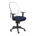 Silla Jorquera malla blanca asiento bali azul marino