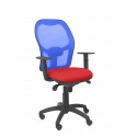 Silla Jorquera malla azul asiento bali rojo