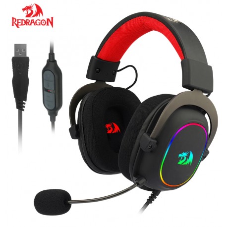 REDRAGON ZEUS X H510 auricular y casco Auriculares Alámbrico Diadema Juego USB tipo A Negro, Rosa, Rojo