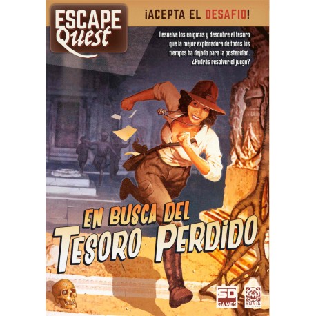 Juego de mesa escape quest 1: en busca del tesoro perdido formato libro pegi 12